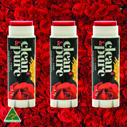 Bee Mine Lip Balm 3-Pack | Lip Care Set With 100% All Natural Beeswax | Vitamin E Oil | Flavored Lip Balm for Dry, Chapped Lips | Made in Australia……