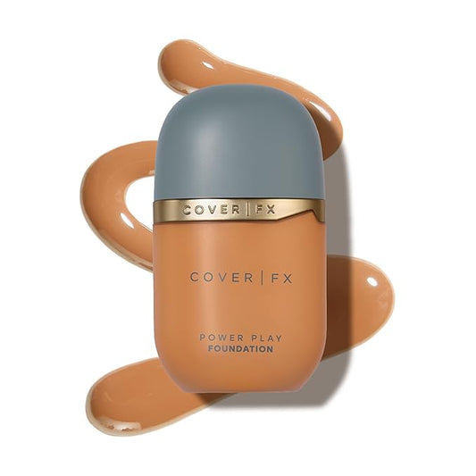 COVER FX Power Play Foundation - Shade T2 - Buildable Full Coverage - Waterproof Sweat-Proof Transfer-Proof - Natural Matte Finish - All Skin Types