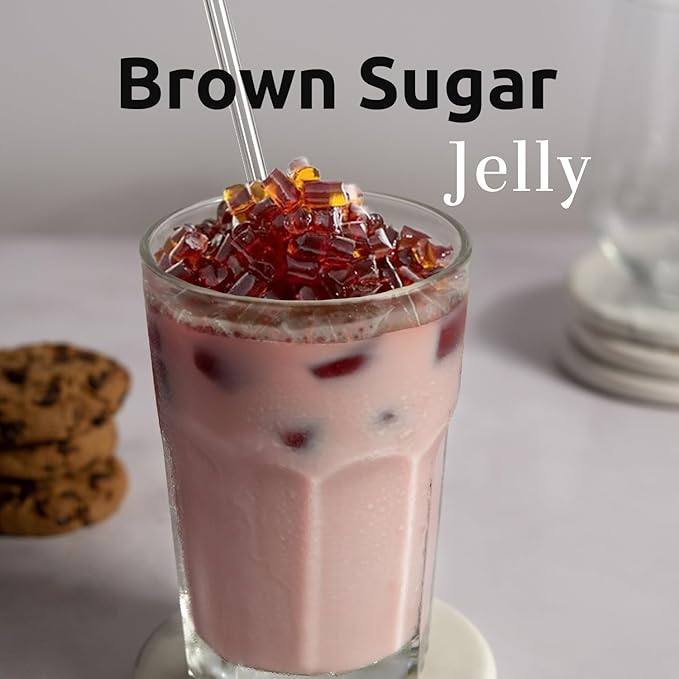 Fanale Coconut Jelly Topping nata de coco for Bubble Tea 400 g | Brown Sugar Jelly | for Boba Tea, Smoothies, Slushes, Desserts 400g