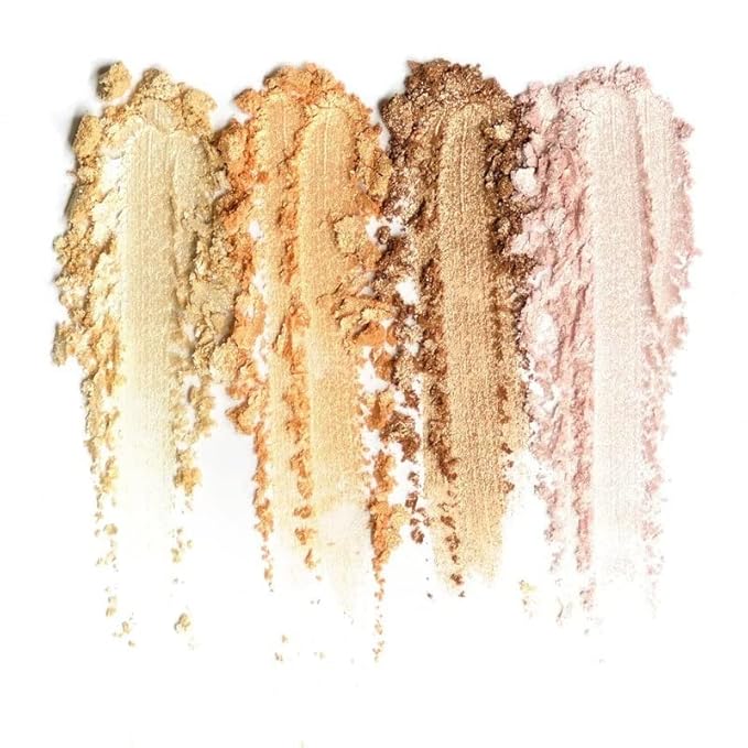 Beauty Bakerie Milk & Honey Highlighter Makeup Palette, Shimmer Highlighter for a Natural Glow, 4 Shades