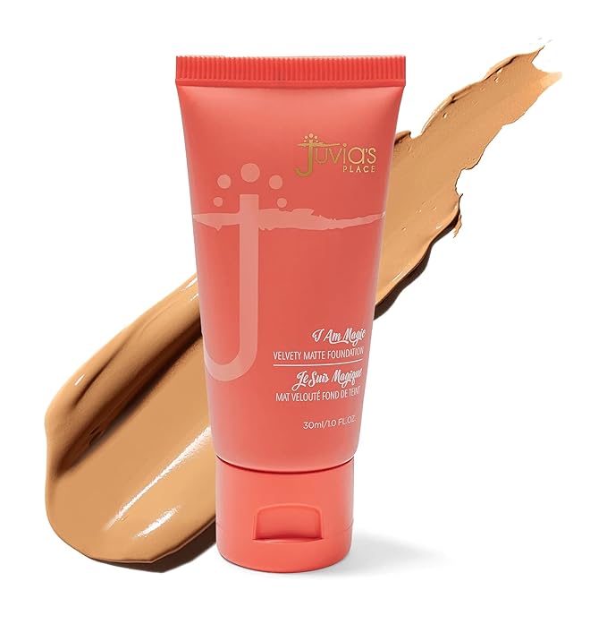 Juvia's Place I Am Magic Velvety Matte Liquid Foundation 400 - Ethiopia - Tan w/Neutral, Warm Undertone, Makeup Foundation Full Coverage, Lightweight, Long Wear, Velvety Matte Finish