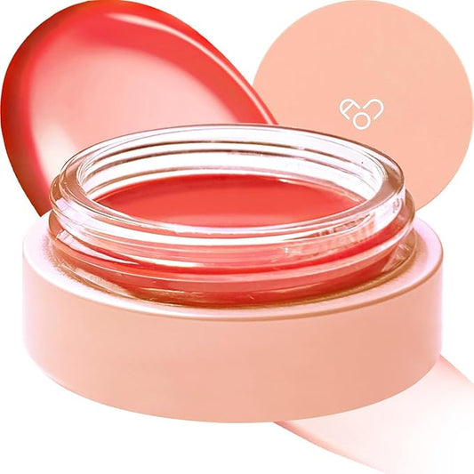 AOU GLOWY TINT BALM Tinted Lip Balm with Natural Gloss Instant Hydration for Chapped Lips 0.12Oz (02 Persimmon Balm)