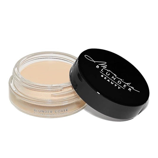 Monika Blunder Beauty - Blunder Cover Foundation, Concealer - Shade: 1 - Eins - Very Fair, Neutral Undertones, Clean Beauty, All-In-One, Cruelty-Free, Vegan - 0.62 oz