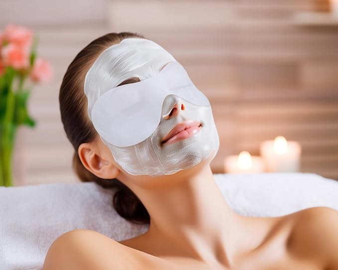 PENTA ANGEL Disposable Eye Mask Paper 50 Sheets Non Woven Eye Care Patches Cotton Spa Eye Pads Covers for Facial Skincare (50)