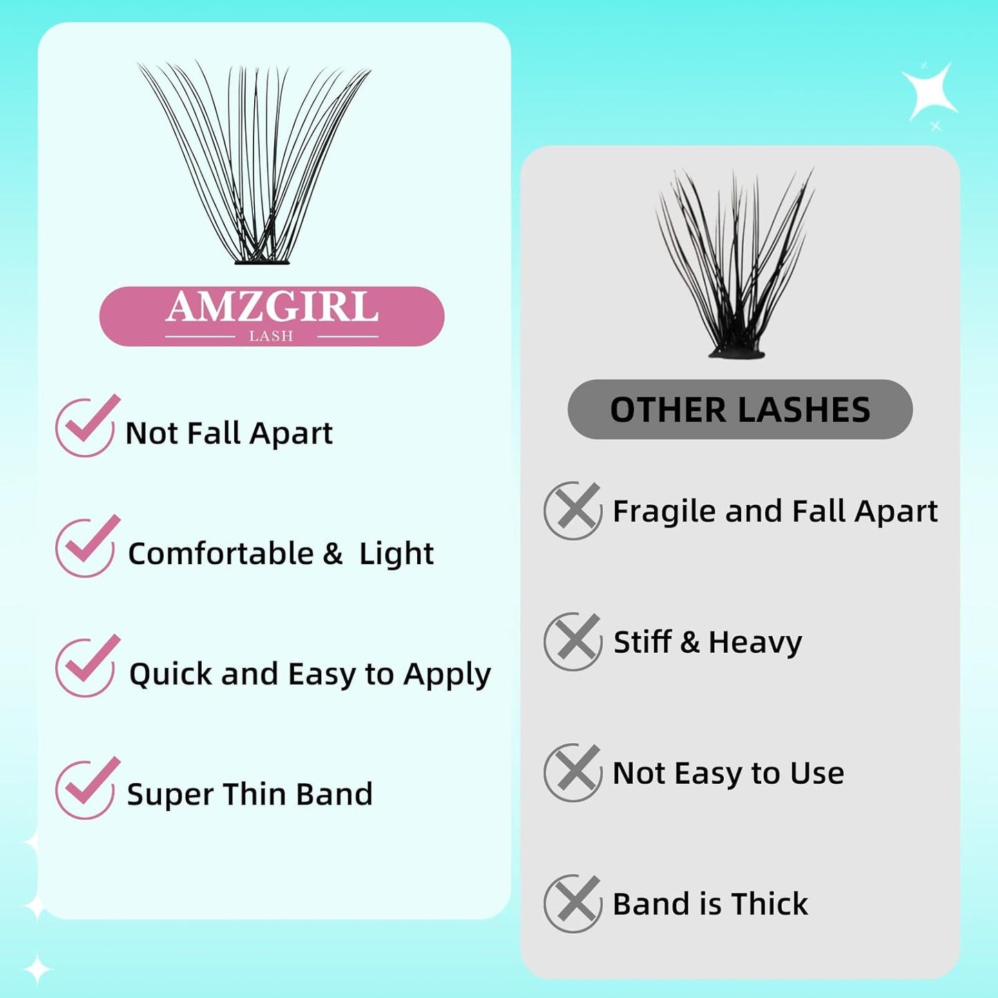 Lash Clusters Wispy 280PCS Eyelash Extension 80D Cluster Lashes Individual Lashes DIY Lash Extension Natural Look Cluster Eyelash Extensions Soft False Eyelashes at Home for Beginners(12mm)