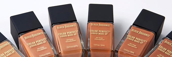 Black Radiance Color Perfect Liquid Full Coverage Foundation Makeup, Rum Spice, 1 Ounce
