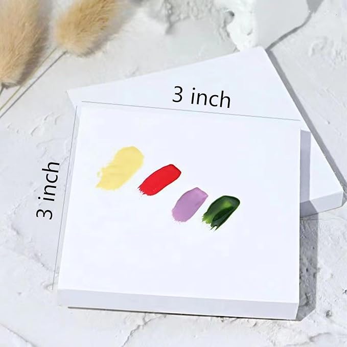 50 Sheets Disposable Nail Polish Palette Paper Nail Art Mixing Palette Papers Portable Waterproof Nail Art Makeup Palette Nail Gel Mixing Tool with Nail Palette Stirring Rod (50pcs)