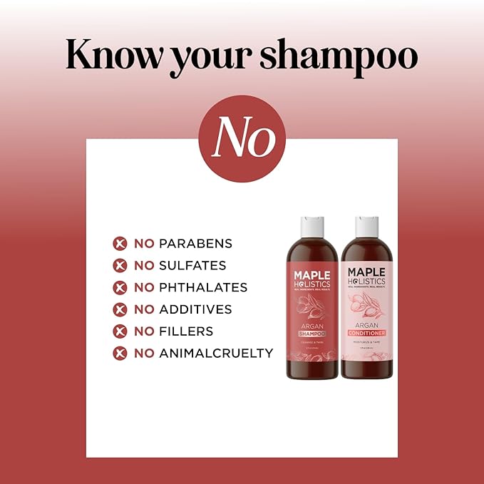 Argan Oil of Morocco Shampoo and Conditioner - Sulfate Free Shampoo and Conditioner Set for Color Treated Hair - Volumizing Shampoo and Conditioner for Men and Women for Curly Frizzy Dry Damaged Hair