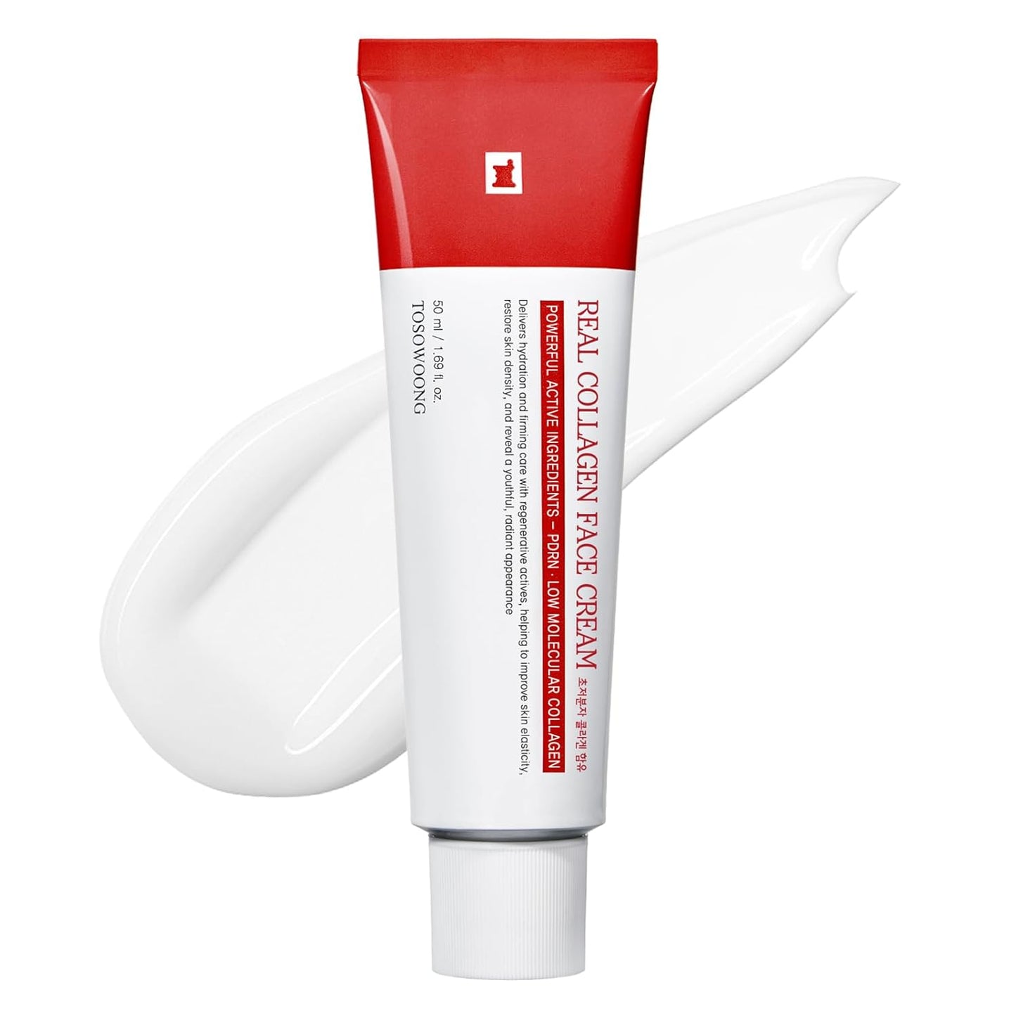 Real Collagen Face Cream, Face & Neck Collagen Face Moisturizer, Tightening, Firming, Lifting & Glow Boosting Cream with Collagen & Hyaluronic Acid, Korean Skincare, 50ml / 1.69 fl. oz.