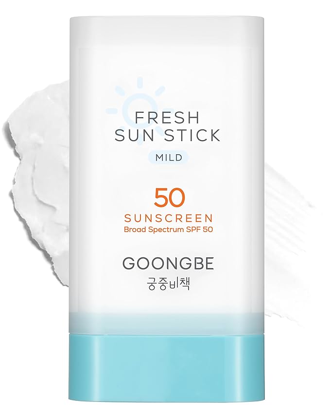 Fresh Sun Stick Mild SPF 50 - No White Cast Zinc Oxide Mineral Sunscreen Stick Balm - Non Greasy Soft Matte Finish - Travel Friendly for Babies, Kids & Adults - Vegan, Reef-Safe, 0.49oz.
