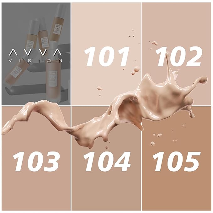 Liquid Foundation Makeup Natural True Skin Tone Full Coverage Concealer Flawless Complexion Blendable Longwear, 103, 1 fl. oz.