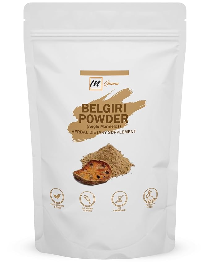 100% Natural Belgiri | Aegle Marmelos | Bael Phal Dry Bel | Wood Apple Powder for Healthy Hair and Skin 227 GMS / 0.5 LBS