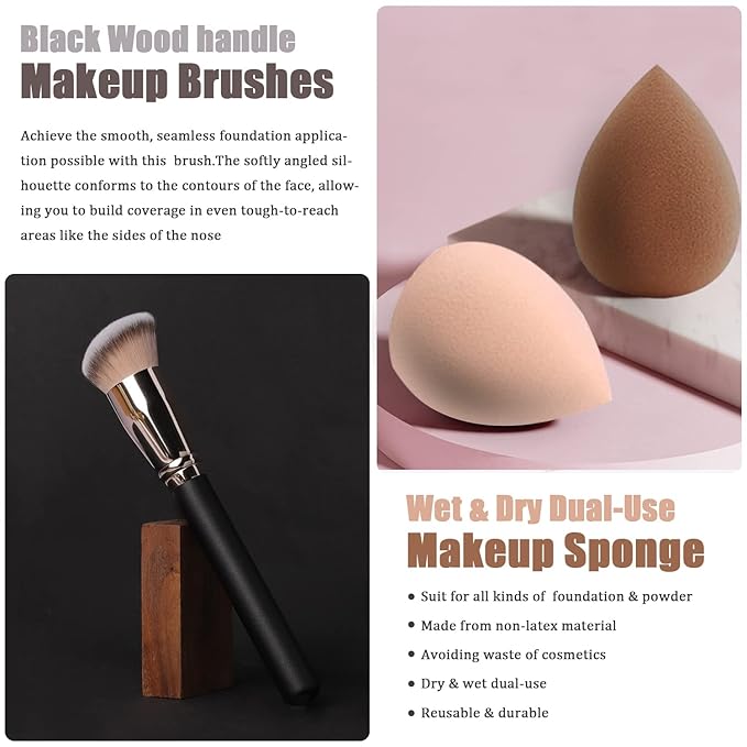 All in One Makeup Kit,Includes 12 Colors Eyeshadow Palette,Foundation,Face Primer, Lipstick Set,Eyebrow Soap Kit,Winged Eyeliner Stamp,Waterproof Mascara,Makeup Brush,Makeup Sponge,Gift Set for Women