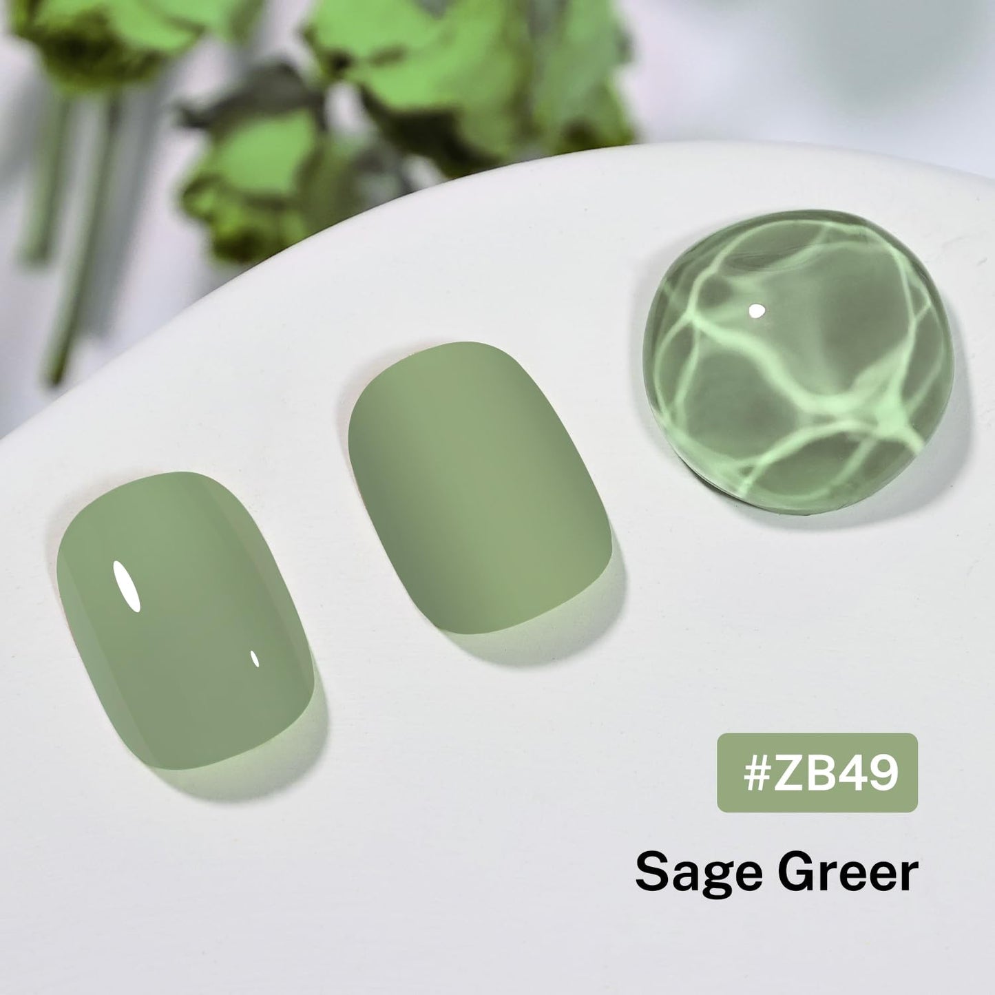 16.5ml Sage Green Nail Polish Large Volume Quick Drying Nail Polish, Fast Drying and Long Lasting Color Nail Art DIY Home Manicure Gift for Women