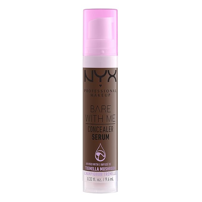 NYX PROFESSIONAL MAKEUP Bare With Me Concealer Serum, Up To 24Hr Hydration - Deep (Pack of 2)