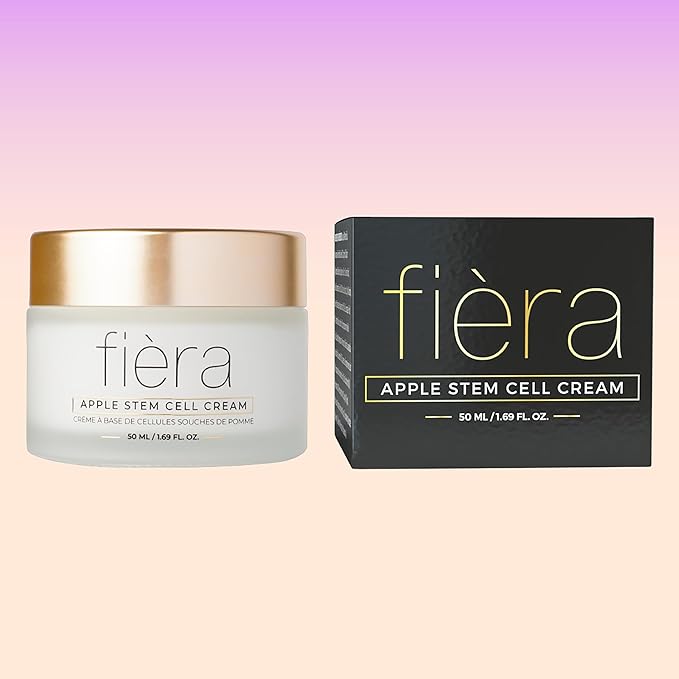 FIÈRA 24-Hour Rejuvenating Face Cream with Apple Stem Cells - Anti-Aging Moisturizer for Mature Skin, Day & Night Hydration, Improves Skin Tone, Texture, and Elasticity - 1.69 FL. OZ. / 50 ML