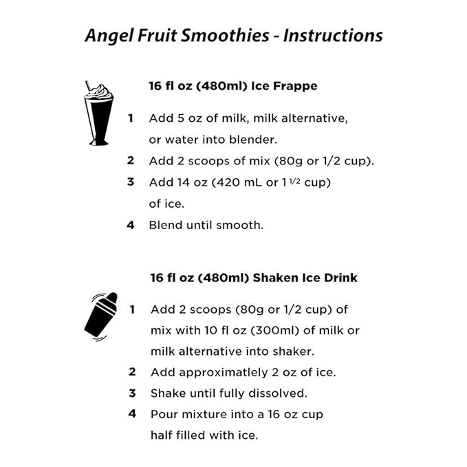 Angel Specialty Products, Blended Smoothie, Instant Frappe Powder Drink Mix, 3-Pound Bag, Mango [34 Servings]