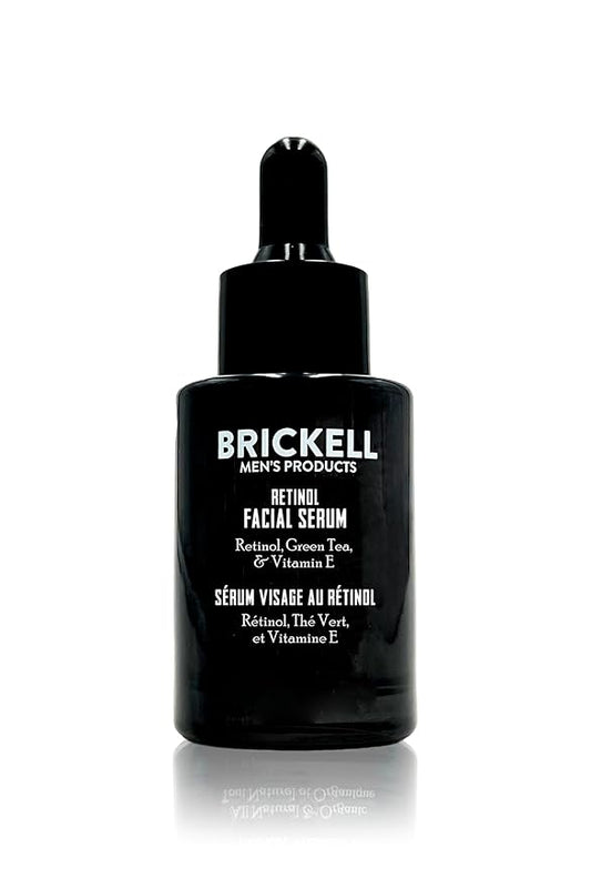 Brickell Men's Retinol Skin Care Serum Treatment For Firming Face Lines & Eye Wrinkles, Deep Hydrating Facial Skincare Serum For Anti-Aging, Fragrance Free, 1 Ounce