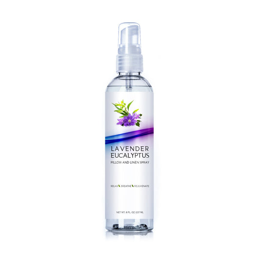 Natural Lavender Eucalyptus Pillow Mist and Linen Spray, Best Home Spray to Relax The Mind, Sleep Patterns and Body, Strong Lavender Room Spray (Lavender Eucalyptus, 8oz)