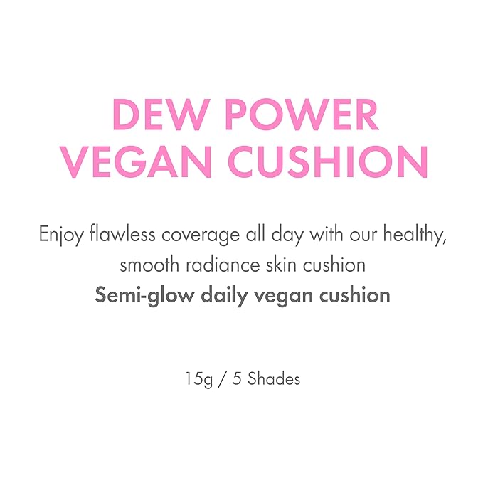 Amuse SEOUL DEW POWER VEGAN CUSHION [REFILL] | Dewy, glow, long-lasting, clean beauty, lightweight, natural look, foundation for sensitive skin, hydrating cushion ([REFILL] 01 PURE)