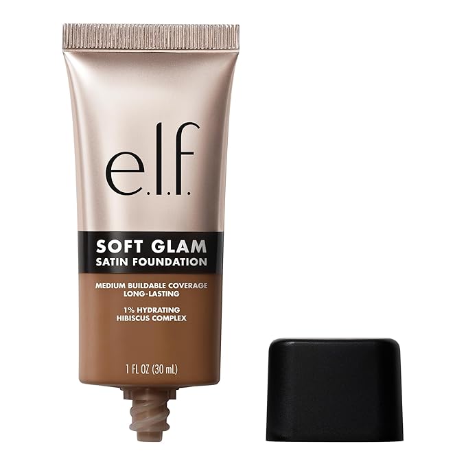 e.l.f. Soft Glam Foundation, Medium Coverage, Long-Lasting & Buildable Foundation For A Smooth, Satin Finish, Vegan & Cruelty-Free, 54 Deep Neutral