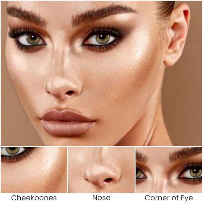 evpct 2in1 Face Shaping & Contouring Stick Cream Contour Concealer Bronzer Stick Makeup Kit for Beginner Face Highlighter Makeup Stick contorno maquillaje de maquillaje profesional,NEW Medium
