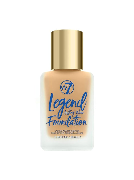 W7 Legend Foundation - Creamy Liquid Foundation for Poreless, Semi-Matte Medium Coverage - 28ml (Butterscotch)