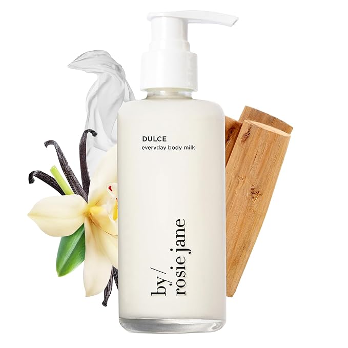 By Rosie Jane Everyday Body Milk (Dulce) - Hydrating Toner & Body Moisturizer to Help Even Skin Tone - Infused with Soothing Aloe Vera and Turmeric Root to Promote Anti-Aging (5 Ounce)