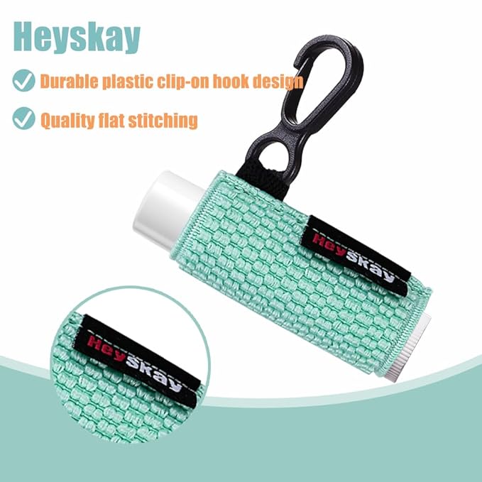 3PCS Lip Balm Holder Sleeves Keychain Lipstick Sleeves Lip Gloss Holder Keychain Chapstick Elastic Sleeves(Black/brown/Green)