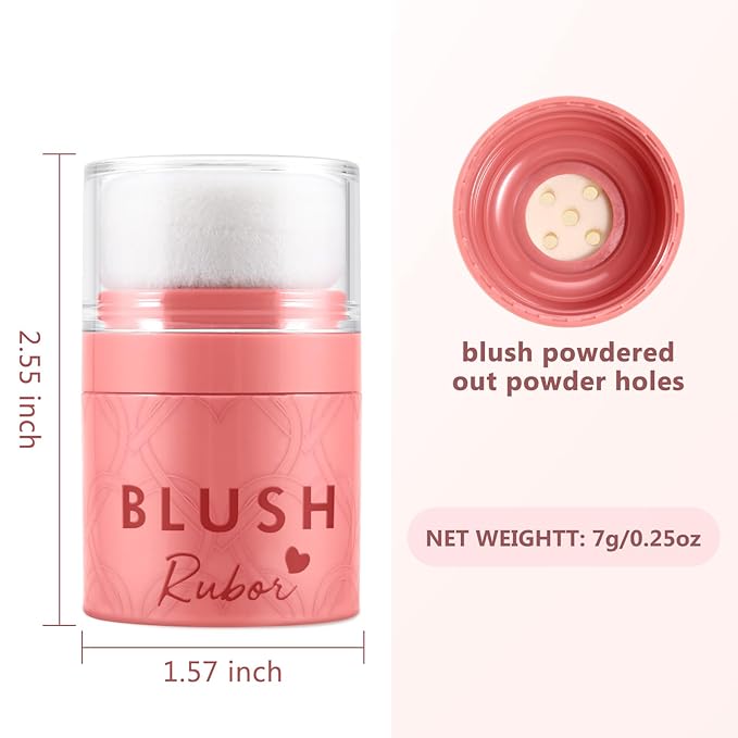 Boobeen Loose Blush Powder Air Cushion Blush, Face Blusher Cheeks Powder, Natural Highly Pigmented Soft Blush Makeup Long Lasting, Matte Finish
