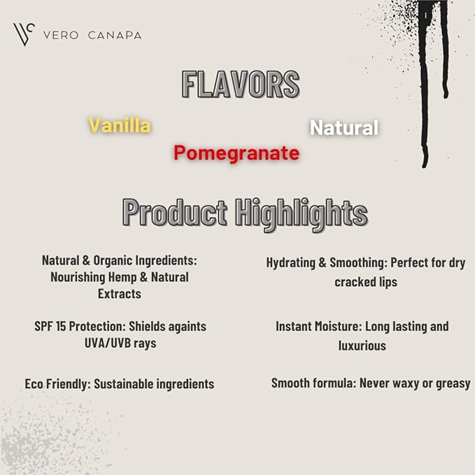 Natural Organic Hemp Lip Balm with SPF - 3 Pack | Lip Moisturizer |Sunscreen Lip Balm | SPF Lip Balm | Lip Care | Lip Balm Hydrating | Lip Balm Bulk | Lip Balm SPF | Lip Care Products