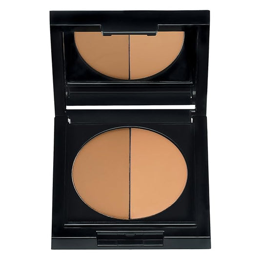 Duo Concealer - Double-Shade Compact Creamy Concealer - Smooth Texture Hides Imperfections - Even Matte Finish - Provides Full Coverage And Long Lasting Results - Sandlilja - 0.1 Oz