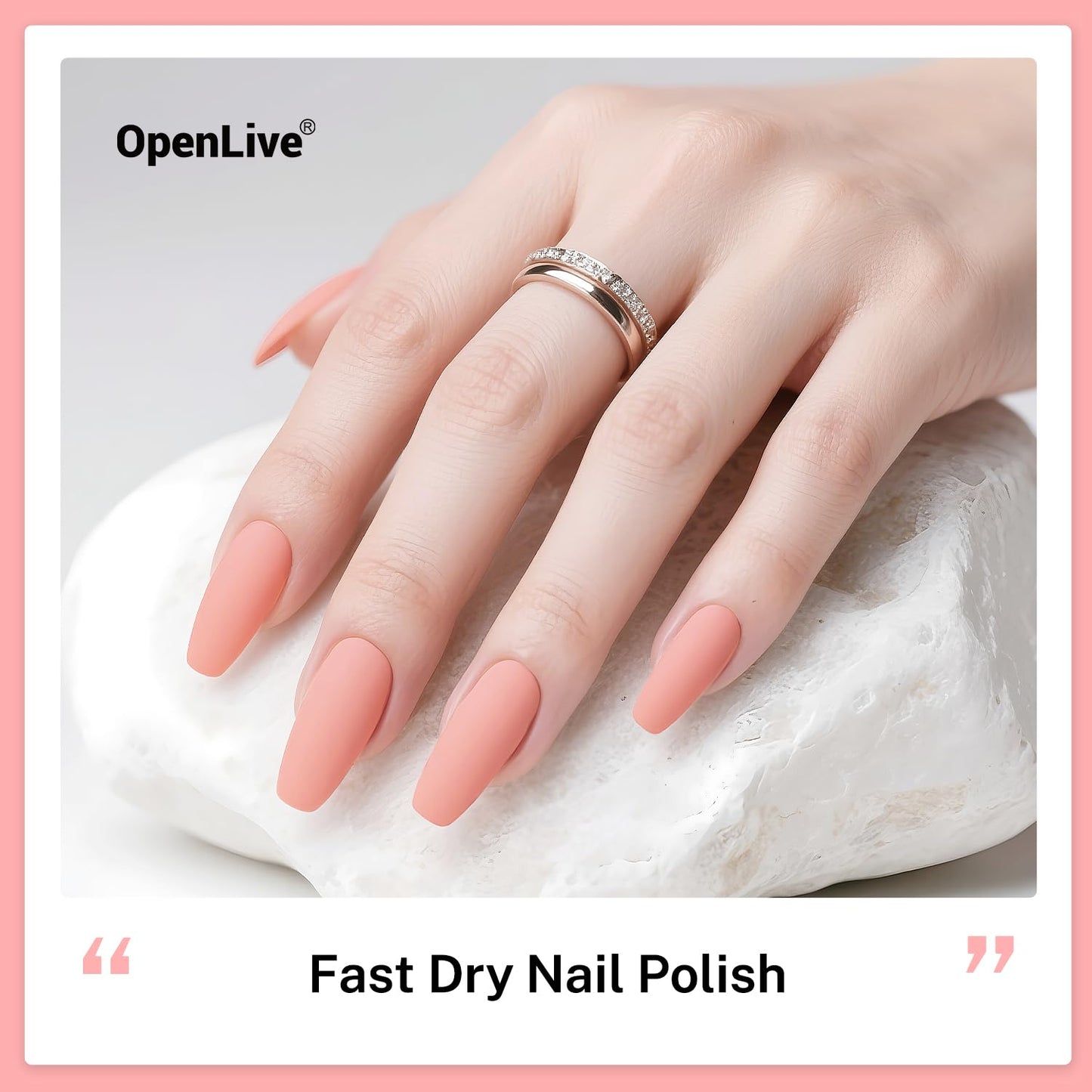 16.5ml Soft Pink Nail Polish Large Volume Quick Dry Nail Polish, Long Lasting Shine, Fingernail Toenail Nail Art DIY Home Travel Nail Art Gift