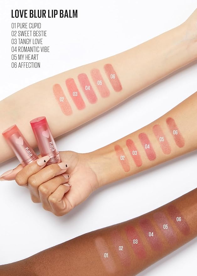 Kaja Love Blur Lip Balm - 06 Affection | Soft & Comfort Semi-Matte Blurring Daily Color Lip Balm | Shea Butter, Avocado Oil, Citrus Unshiu Peel Extract, Vitamin E Infused |4g / 0.14oz.