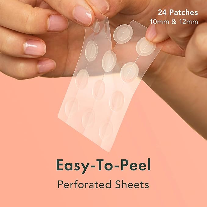Rael Pimple Patches, Miracle Invisible Spot Cover - Hydrocolloid Acne Patch, Treatment for Breakouts, Absorbs Zits & Blemish, Korean Skin Care, 2 Sizes (24 Count)