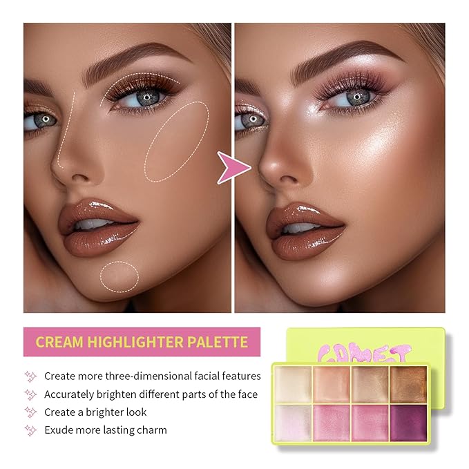 Eyeshadow Stick, Shimmer and Matte Cream Eye Shadow Brightener Sticks Eyeliner Pencil Crayon, Waterproof Long Lasting Eye Highlighter Stick Makeup,0.056 Oz (8-color eyeshadow palette)