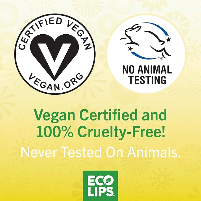 Eco Lips Bee Free Variety Pack Vegan Lip Balm | Candelilla Wax, Cocoa Butter & Coconut Oil Lip Care. Soothe & Moisturize Dry, Chapped Lips - 100% Plastic-Free Plant Pod Packaging - Made in USA