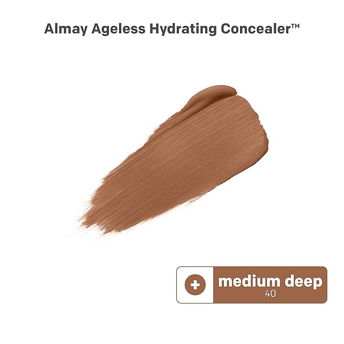 Almay Anti-Aging Concealer, Face Makeup with Hyaluronic Acid, Niacinamide, Vitamin C & E, Hypoallergenic, -Fragrance Free, 040 Medium Deep, 0.37 Fl Oz (Pack of 1)