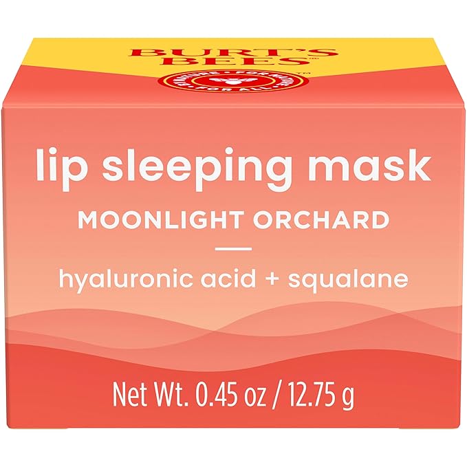 Burt’s Bees Moonlight Orchard Lip Sleeping Mask, With Hyaluronic Acid and Squalane Moisturizer To Instantly Hydrate Lips, Overnight Lip Mask, Lip Treatment, 0.45 oz.