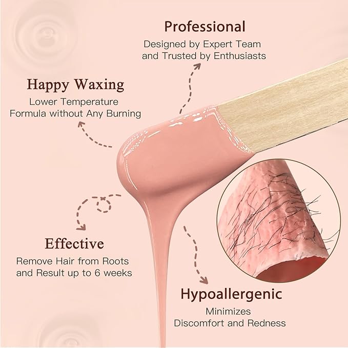 Hard Wax Beads 2.2 lbs, 10 Pack Variety Wax Beans for Hair Removal, Sensitive Skin, Ideal for Face, Eyebrows, Bikini, Underarms, Legs, Brazilian Waxing and Full Body