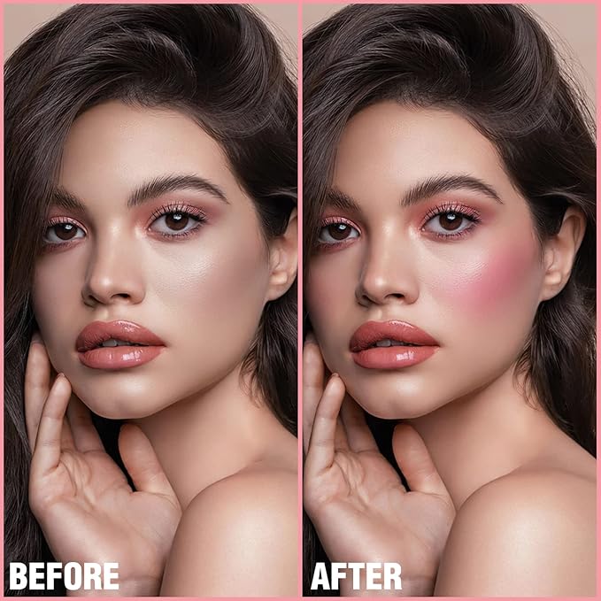 FOCALLURE Cream Blush Makeup,Buildable Blush Stick for Cheeks,Matte and Dewy Finish,Long Wearing,Easy Application,Lightweight Multi Stick,BABY PINK