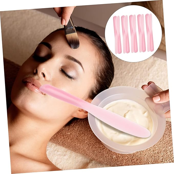 10pcs Tool Stick Makeup Spatula Cosmetic Plate Mixer Cosmetic Mixer Silicone Stirring Tools Beauty Spatula Makeup Plate Spatula Makeup Mixing Tool Makeup Mixer Tool