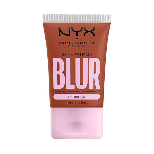 NYX PROFESSIONAL MAKEUP Bare With Me Blur Skin Tint Foundation Make Up with Matcha, Glycerin & Niacinamide - Truffle