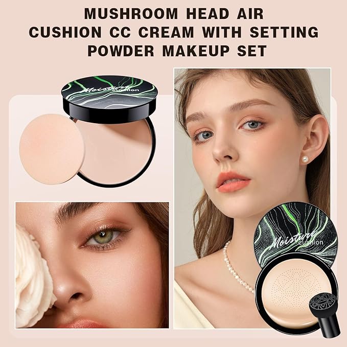 Face Setting Powder Makeup - Long-Lasting & Waterproof Pressed Powder, Blurs Fine Lines & Imperfections Powder Makeup, Smooth & Flawless, Poreless Matte Weightless for All Skin Types, Cruelty-free