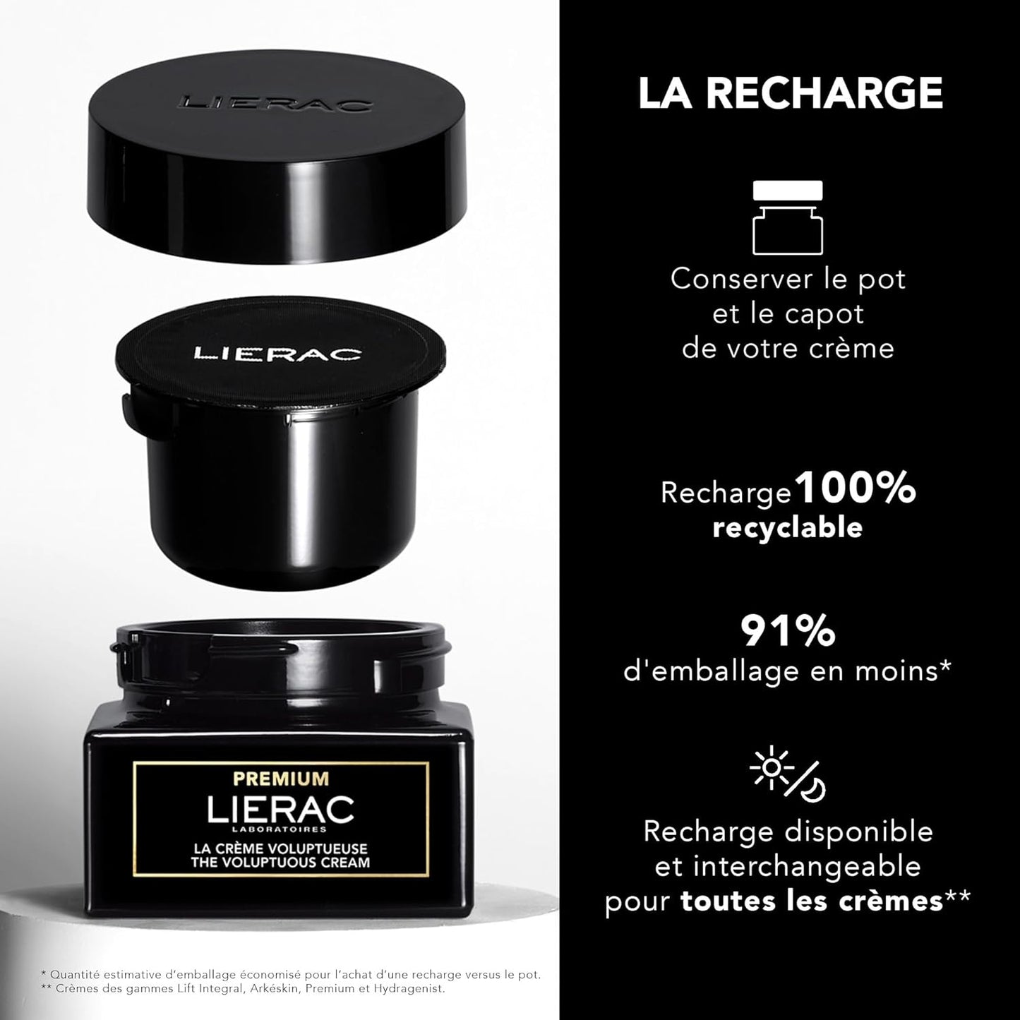 Lierac The Voluptuous Face Cream - Wrinkle-Minimizing Face Moisturizer Cream for Woman, Fine Lines, Hydrating, Corrects All the Signs of Aging with Niacinamide & Hyaluronic Acid, Sensitive Skin - 50ml