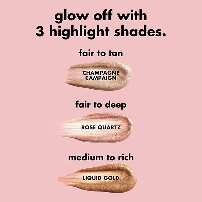 e.l.f. Halo Glow Highlight Beauty Wand, Liquid Highlighter Wand For Luminous, Glowing Skin, Buildable Formula, Vegan & Cruelty-free, Rose Quartz