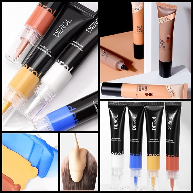 Light Cream Foundation Mixing Pigment for Adjusting Shade and Color Corrector, Blends Easily, Light Cream Color Corrector for Adjusted to Lighten Various Foundation Colors (Light Cream)