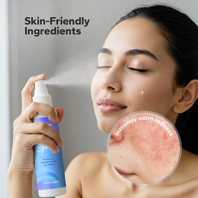 Hypochlorous Acid Spray (5 Fl Oz), Hypochlorous Acid Spray for Face & Body, Eyelid Cleanser, HOCl Facial Mist for Skin Cleansing & Soothing, Sensitive& Redness Reducing Skin Care