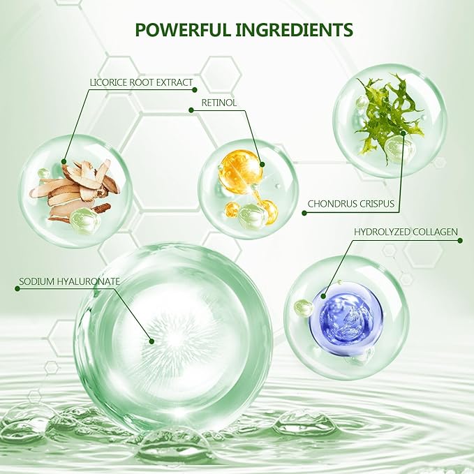 60 Pcs Green Under Eye Patches with 5 Pieces Travel 24K Gold Eye Mask, 30 Pairs Undereye Mask for Dark Circles Puffy Eye Treatment, Collagen Gel Pads Hydrating for Eye Bag Puffiness Wrinkle