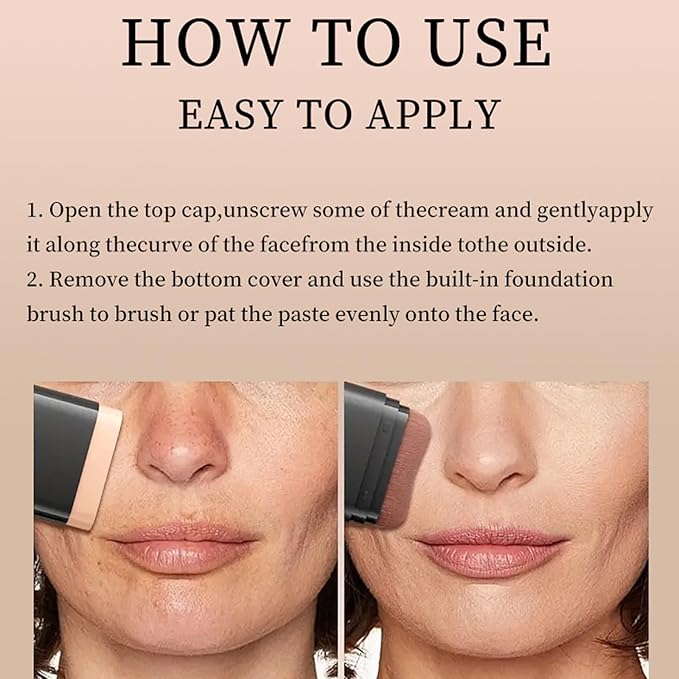 Long-Lasting Concealer Foundation Stick, Creamy Full Coverage, Hydrating Olive & Camellia Formula for Dark Circles & Blemishes, 2.09 oz (04#)